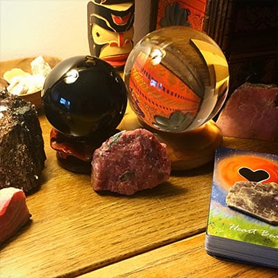 crystal balls & oracle cards