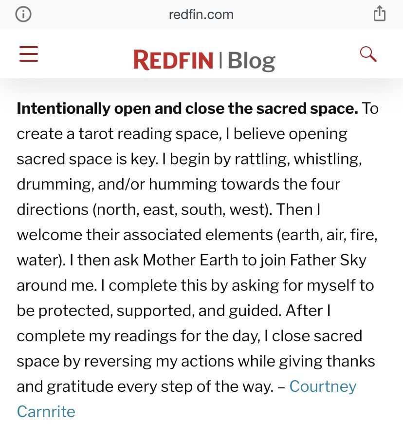 Redfin Blog post including Courtney Carnrite